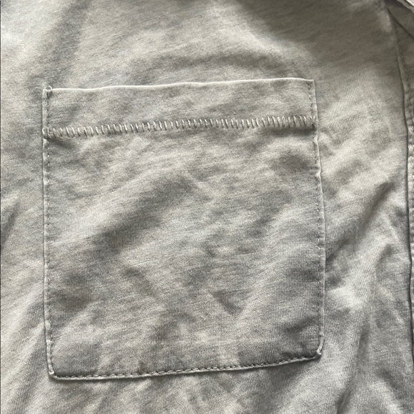 Women's Light Gray Button Down Shirt - Picture 5 of 6